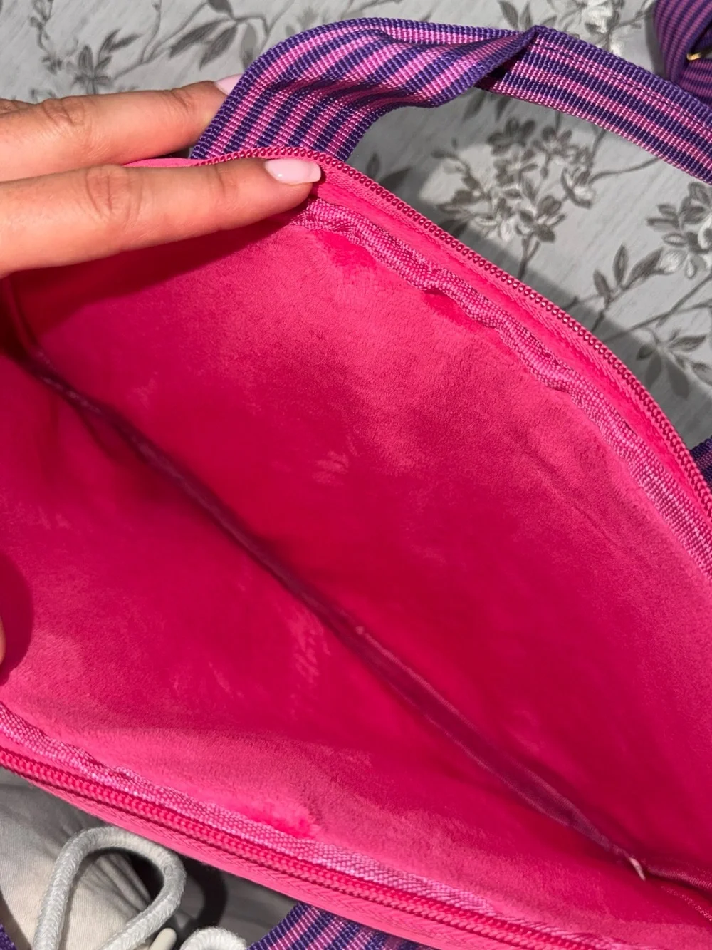 Justin Bieber Purple and Pink Quilted Laptop Sleeve